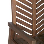 Vincent Outdoor Chevron Rocking Chair - Dark Brown