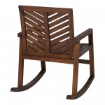 Vincent Outdoor Chevron Rocking Chair - Dark Brown