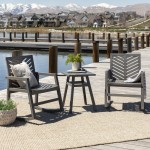 Vincent Outdoor Chevron Rocking Chair - Grey Wash