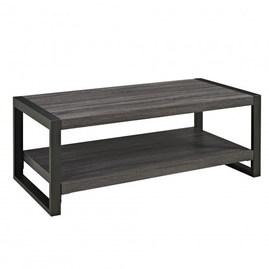 angelo:HOME 48" Industrial Coffee Table - Charcoal