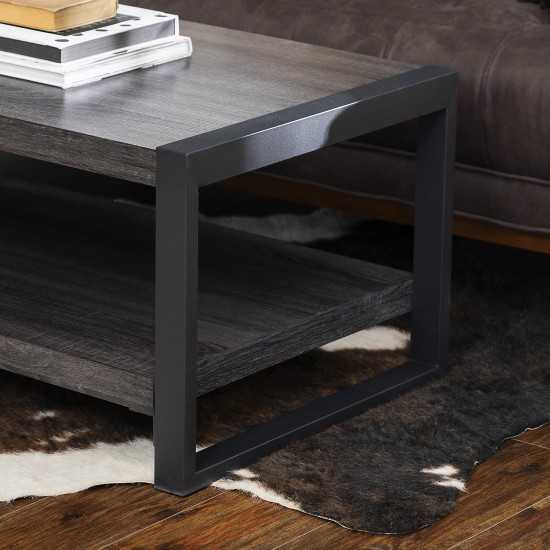 angelo:HOME 48" Industrial Coffee Table - Charcoal