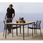 Cane-line Core dining table, 82.7 x 39.4 in , 5028ALT