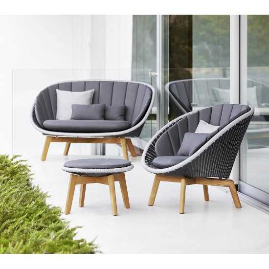 Cane-line Peacock 2-seater sofa w/teak legs, 5558GIT