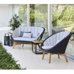 Cane-line Peacock 2-seater sofa w/teak legs, 5558RODGT