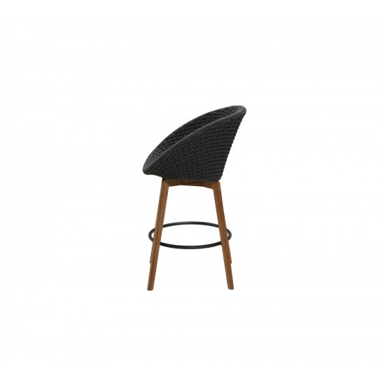 Cane-line Peacock bar chair w/teak legs, 5455RODGT