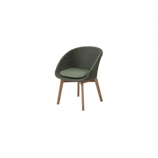 Cane-line Peacock chair w/teak legs, 5454RODGRMT