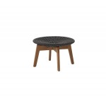 Cane-line Peacock footstool/side table w/teak legs, 5358RODGT