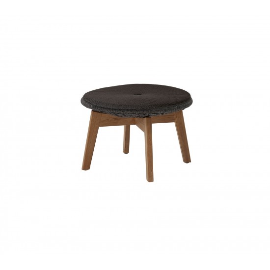 Cane-line Peacock footstool/side table w/teak legs, 5358RODGT