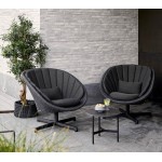 Cane-line Peacock lounge chair w/swivel aluminium base, 5458RODGSWB