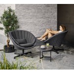 Cane-line Peacock lounge chair w/swivel aluminium base, 5458RODGSWB