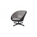 Cane-line Peacock lounge chair w/swivel aluminium base, 5458RODGSWB