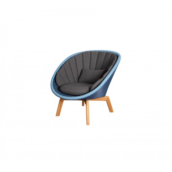 Cane-line Peacock lounge chair w/teak legs, 5458BCT