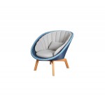 Cane-line Peacock lounge chair w/teak legs, 5458BCT