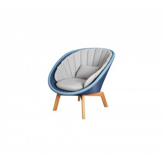 Cane-line Peacock lounge chair w/teak legs, 5458BCT