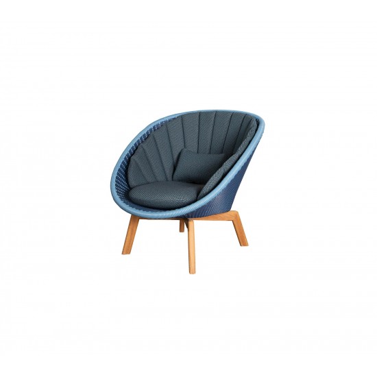 Cane-line Peacock lounge chair w/teak legs, 5458BCT