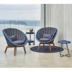 Cane-line Peacock lounge chair w/teak legs, 5458BCT