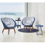 Cane-line Peacock lounge chair w/teak legs, 5458BCT