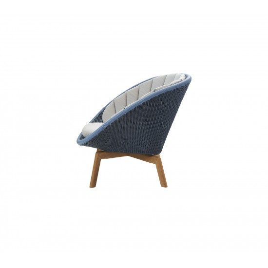 Cane-line Peacock lounge chair w/teak legs, 5458BCT