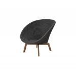 Cane-line Peacock lounge chair w/teak legs, 5458RODGT