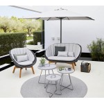 Cane-line Peacock lounge chair w/teak legs, 5458RODGT