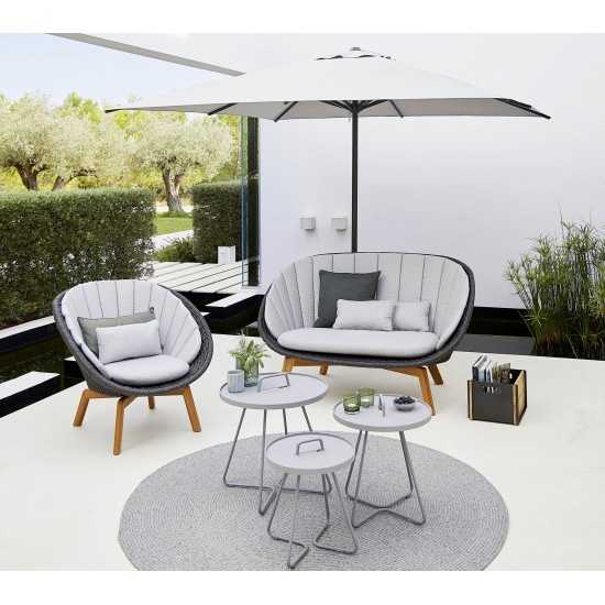 Cane-line Peacock lounge chair w/teak legs, 5458RODGT