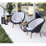 Cane-line Peacock lounge chair w/teak legs, 5458RODGT