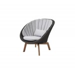 Cane-line Peacock lounge chair w/teak legs, 5458RODGT