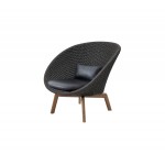 Cane-line Peacock lounge chair w/teak legs, 5458RODGT