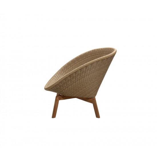 Cane-line Peacock lounge chair w/teak legs, 5458UT