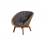 Cane-line Peacock lounge chair w/teak legs, 5458UT