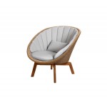 Cane-line Peacock lounge chair w/teak legs, 5458UT