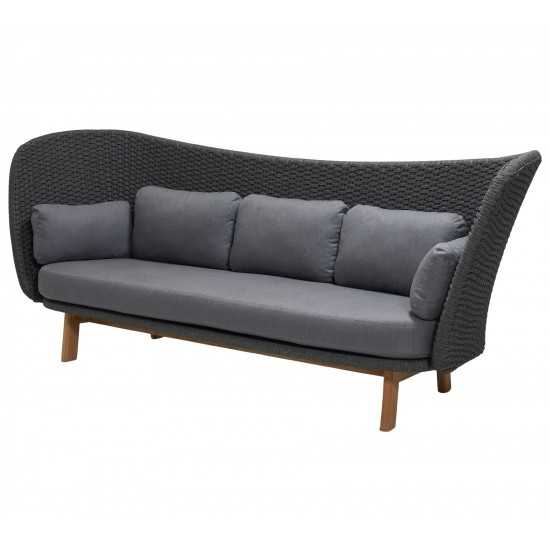 Cane-line Peacock Wing 3-seater sofa w/teak legs, 5560RODGT