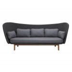 Cane-line Peacock Wing 3-seater sofa w/teak legs, 5560RODGT