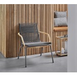 Cane-line Sidd lounge armchair w/rattan, stackable INDOOR, 7429RTB