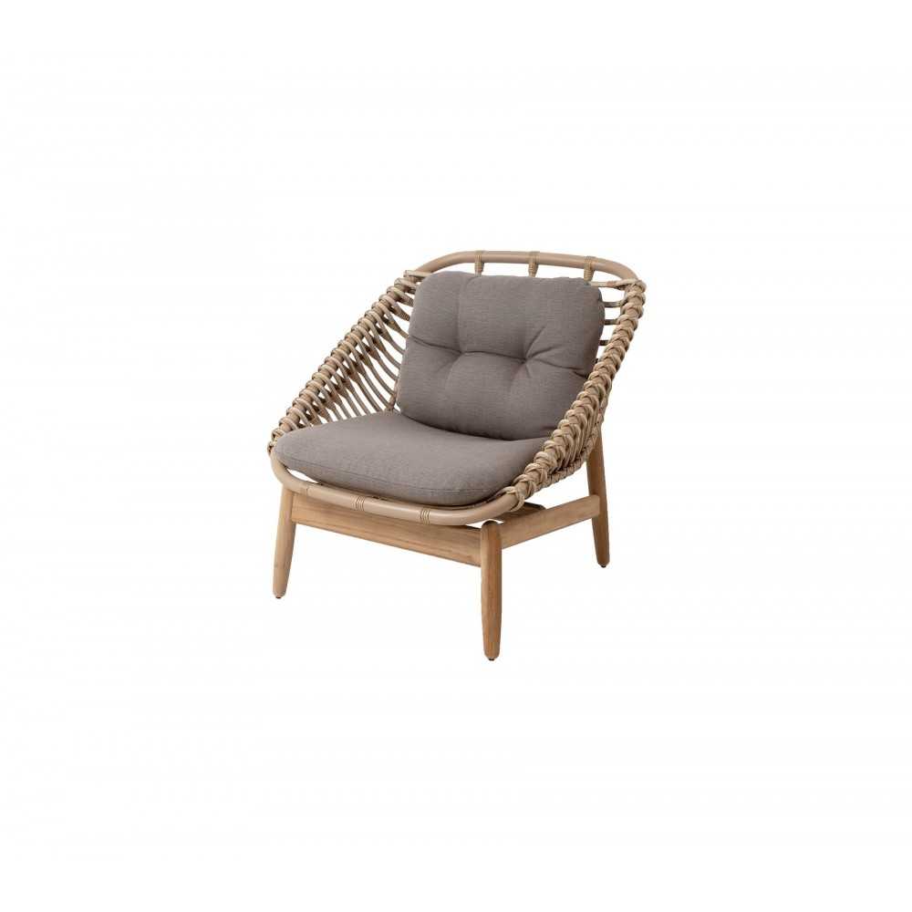 Cane-line Strington lounge chair w/teak frame, 54020UAITTT