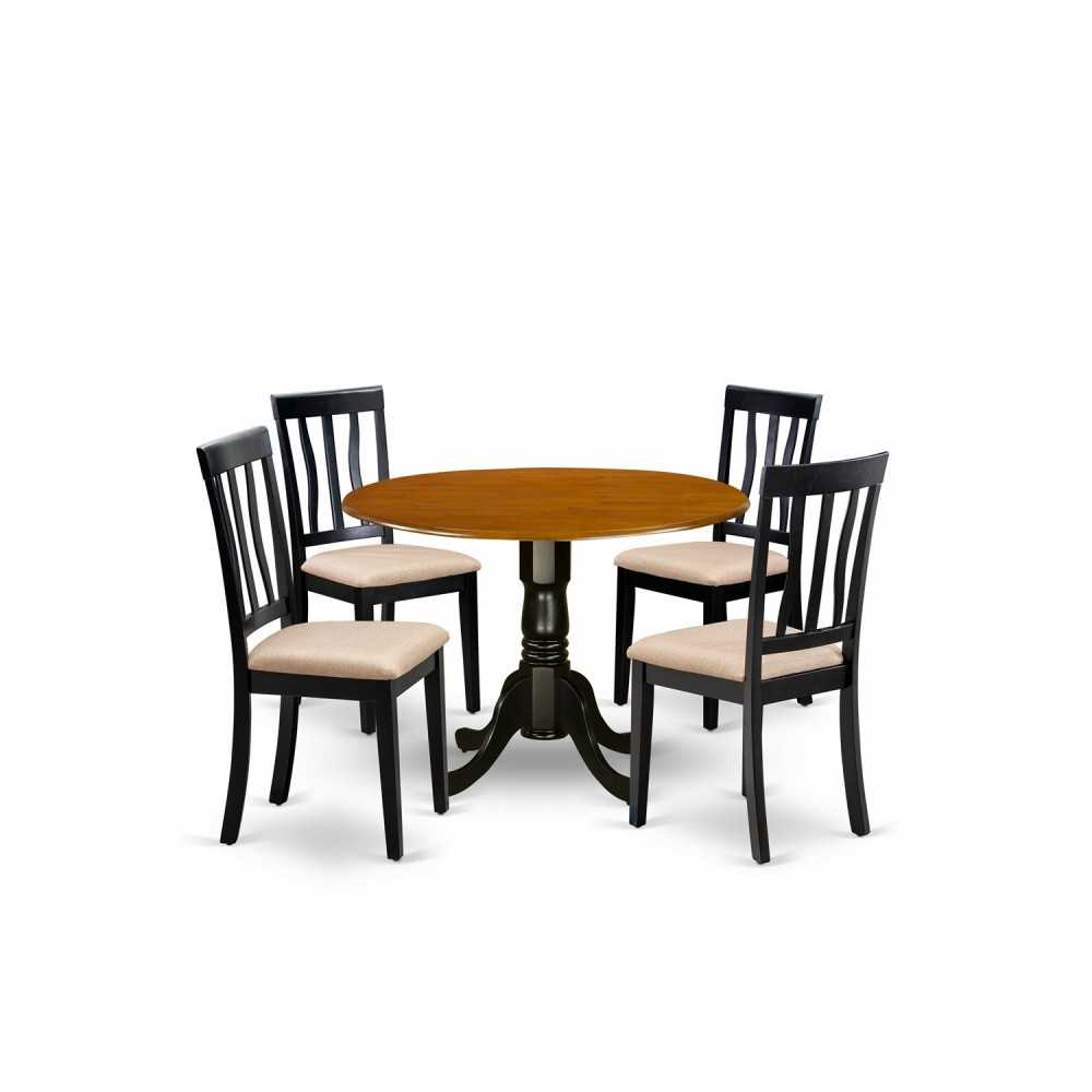 Dining Set - 5 Pcs With 4 Wooden Chairs Dining Set - 5 Pcs With 4 Wooden Chairs