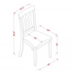 Dining Set - 5 Pcs With 4 Wooden Chairs