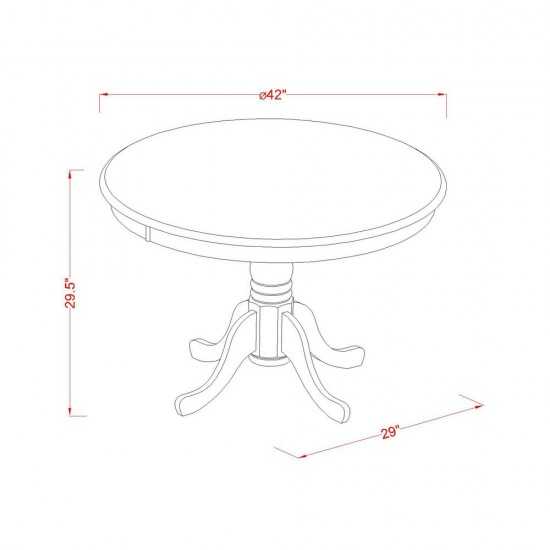 5 Pc Set With A Dining Table And 4 Dinette Chairs In Black