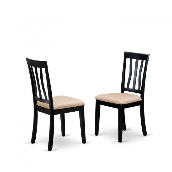 5 Pc Set With A Dining Table And 4 Dinette Chairs In Black