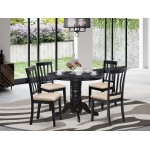 5 Pc Dining Room Set- Dinette Table And 4 Kitchen Dining Chairs