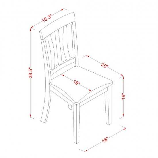 Dlan5-Bch-Lc Dining Set - 5 Pcs With 4 Wood Chairs