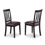 5 Pc Set With A Round Dinette Table And 4 Leather Dinette Chairs In Black