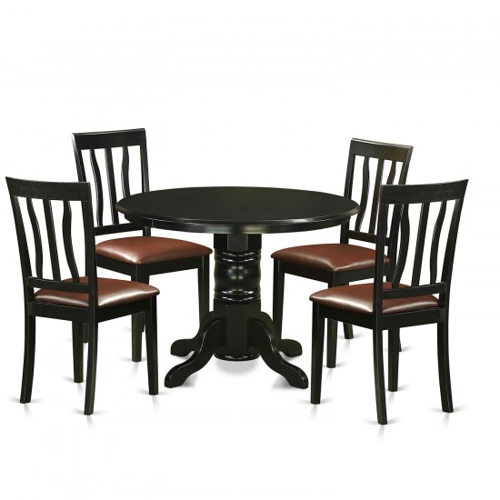 5 Pctable And Chairs Set For 4-Table And 4 Dining Chairs