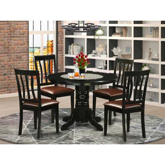 5 Pctable And Chairs Set For 4-Table And 4 Dining Chairs