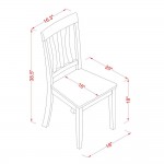 3 Pc Set With A Round Table And 2 Wood Dinette Chairs In Black And Cherry