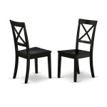 3-Pc Dining Table Set2 Dining Chairs, Butterfly Leaf Dining Table, Black