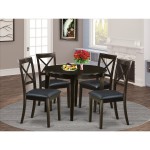 5 Pc Small Kitchen Table And Chairs Set-Round Table And 4 Dining Chairs
