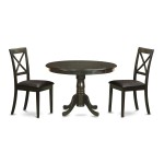 3 Pc Kitchen Nook Dining Set-Dining Table And 2 Dining Chairs, Cappuccino