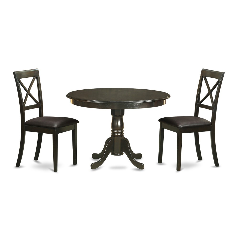 3 Pc Kitchen Nook Dining Set-Dining Table And 2 Dining Chairs, Cappuccino