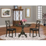 3 Pc Kitchen Nook Dining Set-Dining Table And 2 Dining Chairs, Cappuccino